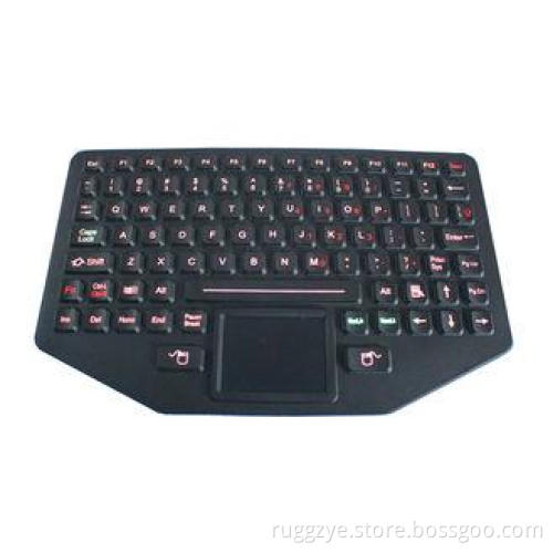 Red illunitaed panel mounted silicone industrial ergonomic